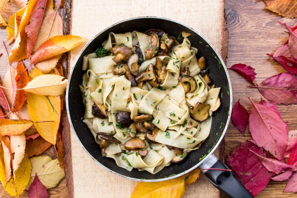 Nudeln-Pappardelle-mit-Pilzen-17
