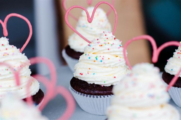 Cupcakes mit Herz zum Muttertag