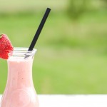 Erdbeer Rhabarber Shake