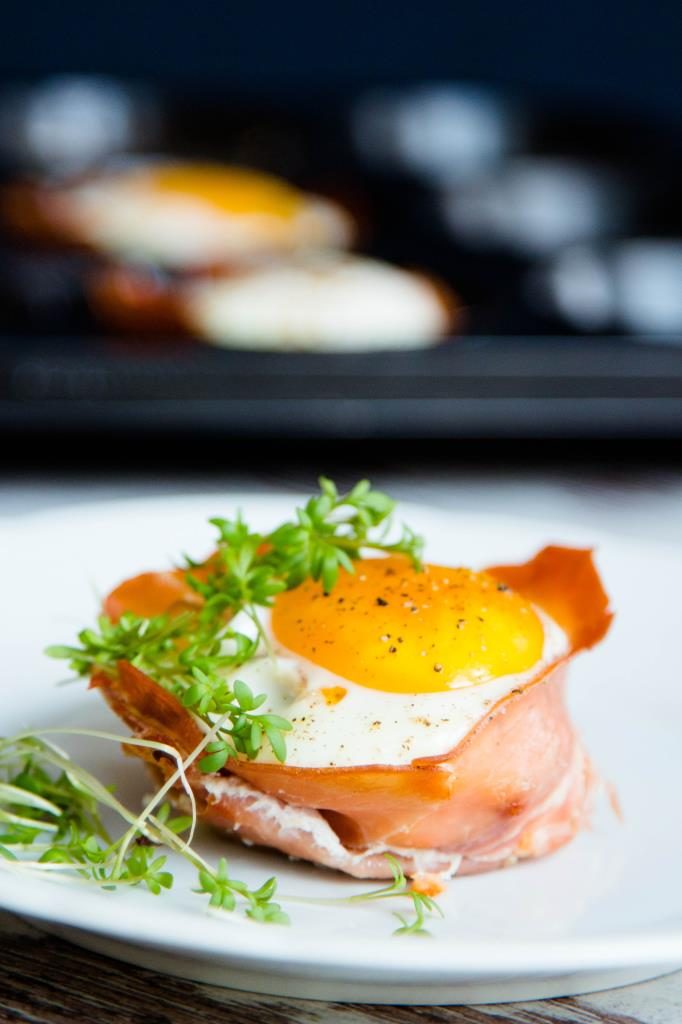 Eier Muffins mit Schinken