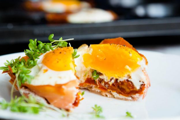 Eier Muffins mit Schinken