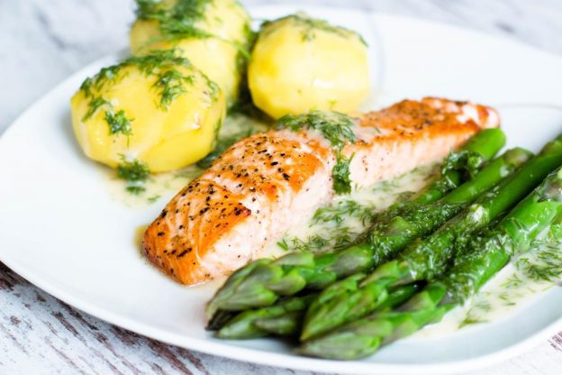 Rezept Lachsfilet mit grünem Spargel