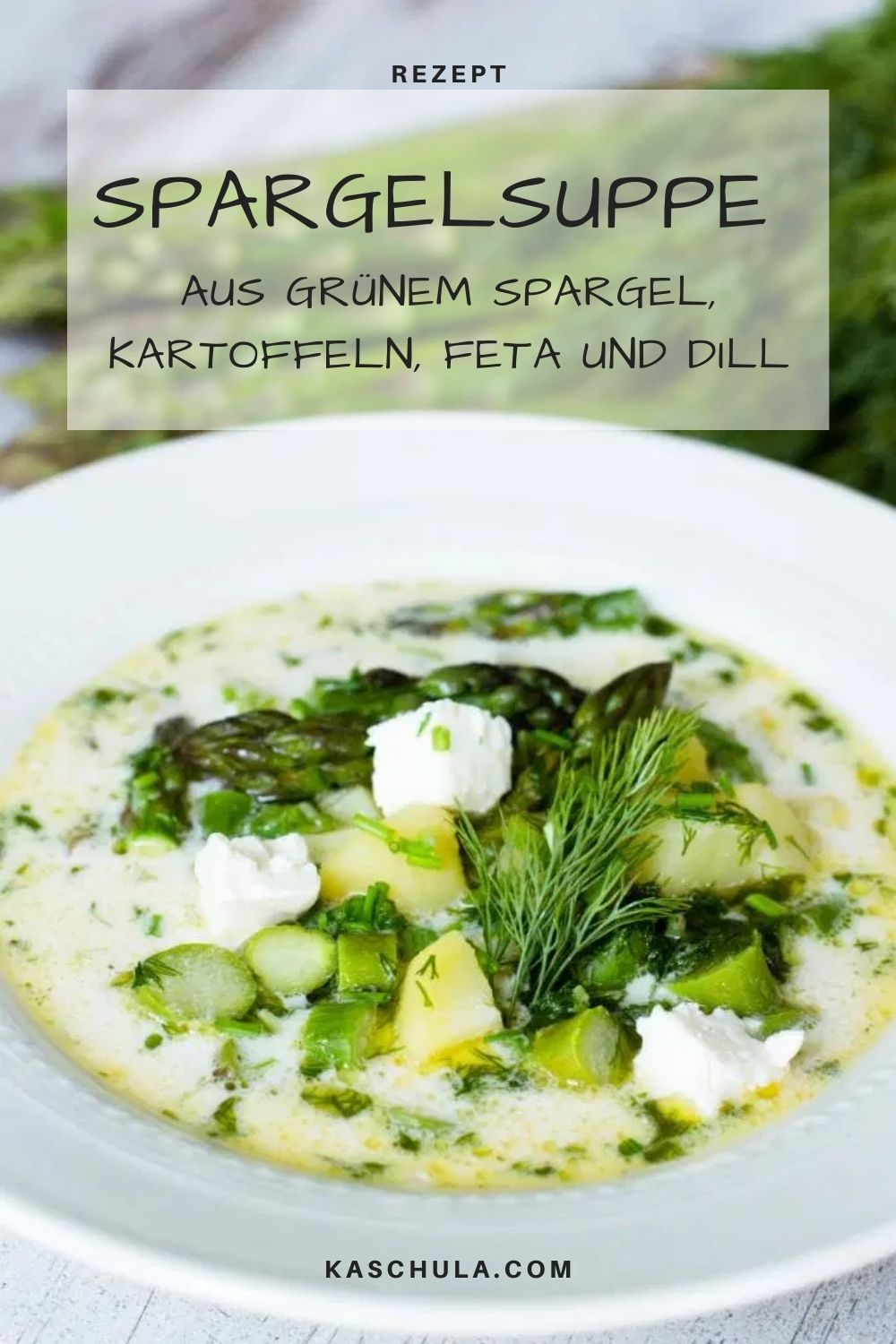 Spargelsuppe grüner Spargel