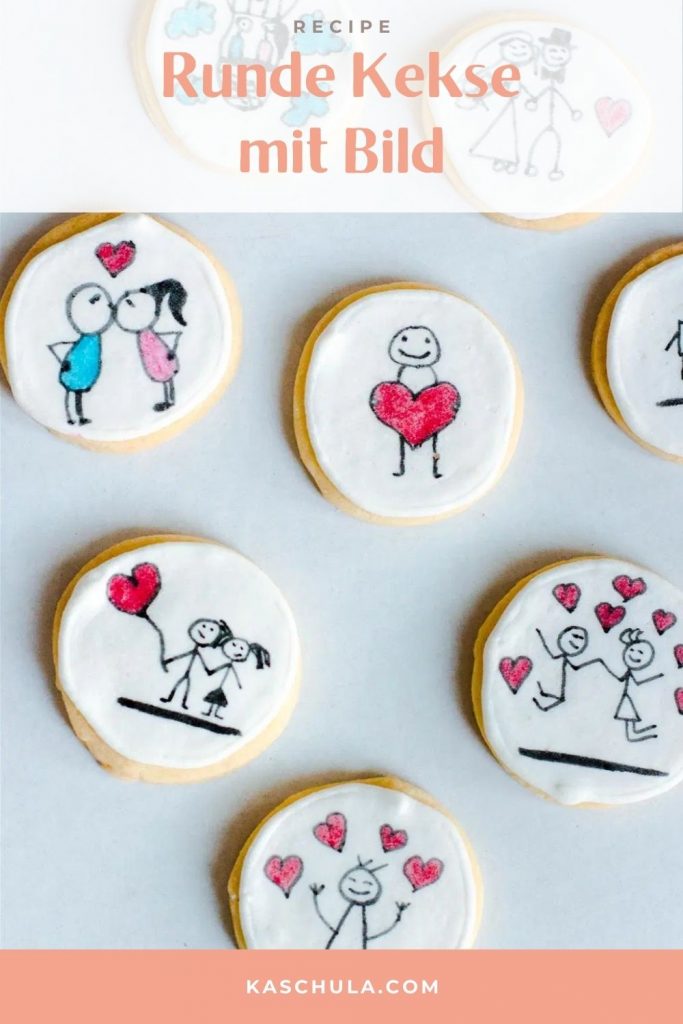 runde kekse mit bild