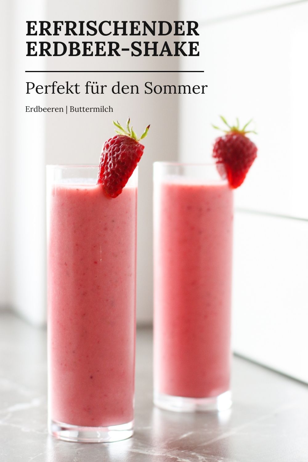 Erdbeer Shake selber machen Rezept