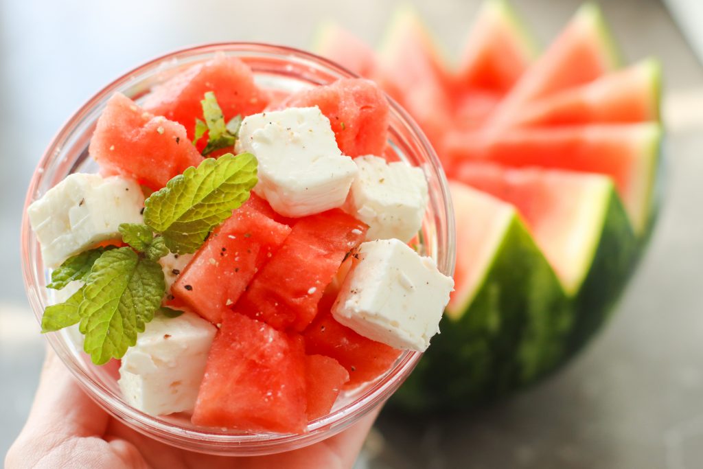 Wassermelone Feta Salat
