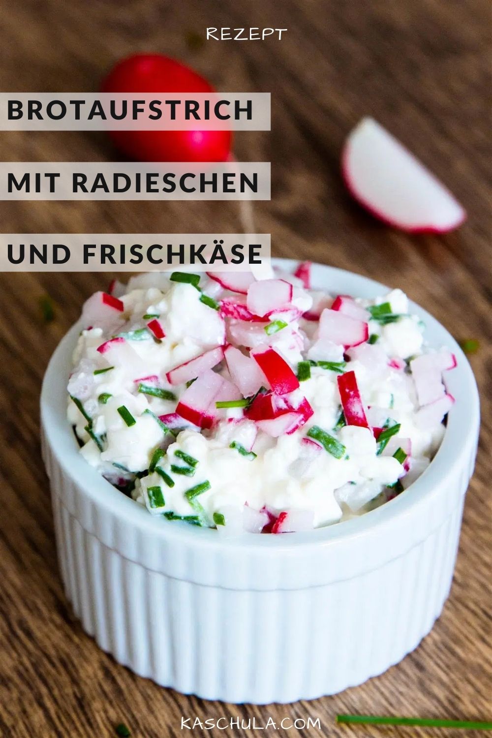 Brotaufstrich mit Radischen und Frischkäse Rezept